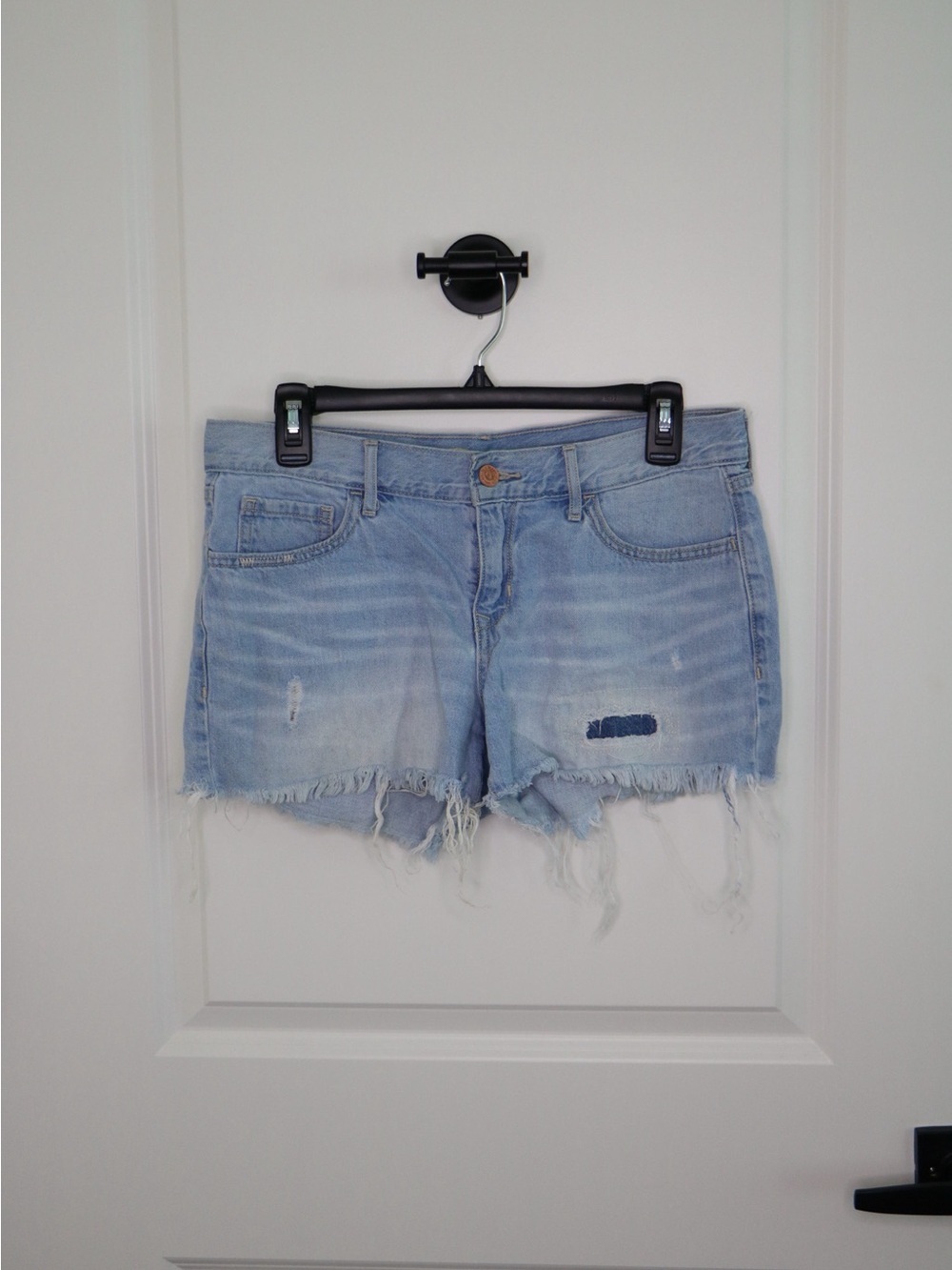 Old Navy Light Blue Distressed Denim Shorts